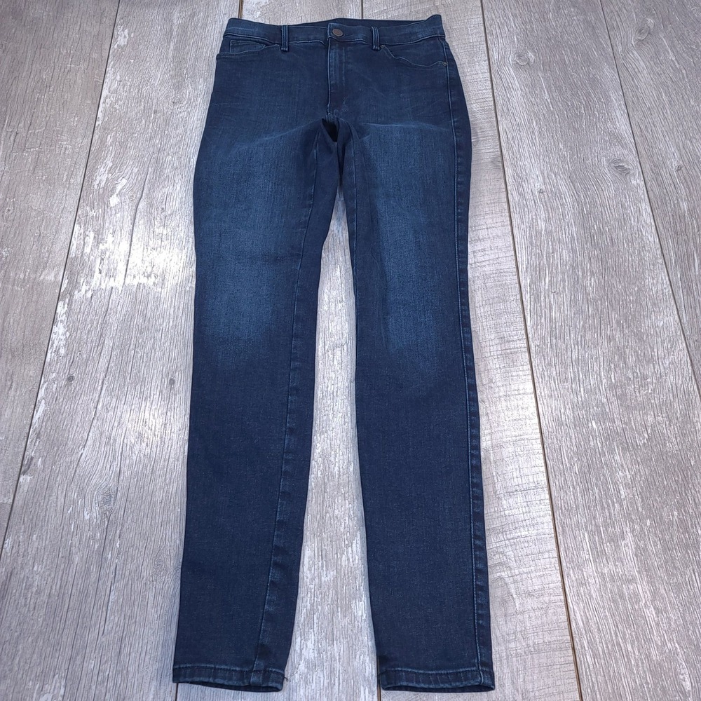 Mott & Bow High Rise Skinny Jeans Womens 28x30 Dark Indigo Blue Stretch Pants - Picture 2 of 9